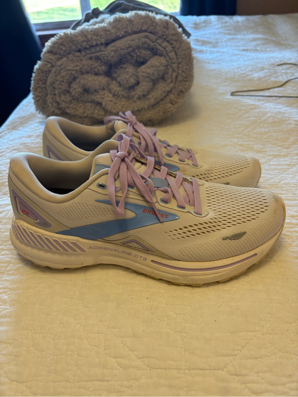Brooks Women's Adrenaline Gts Running Shoes - Lavender With Blue Accents